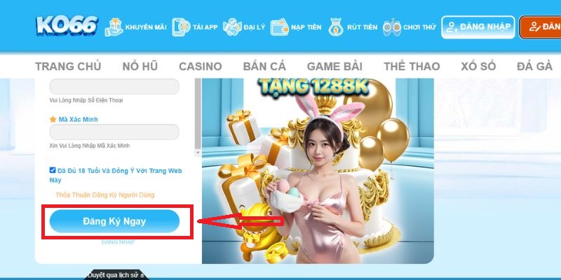 Xác nhận cuối cùng để lập nick game mới